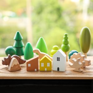 1 Set Of Forest Stacking Toys Children's Educational Wooden Toys Small Ornaments Parent-child Interactive Toys