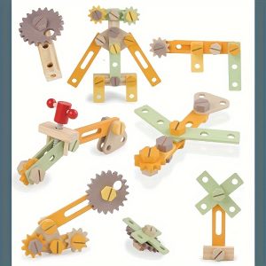 Wooden Children's Multifunctional Simulation Tool For Repairing Screws And Nuts, Disassembling And Playing House Puzzle Toys, Suitable For Children Over 3 Years Old, The Perfect Gift