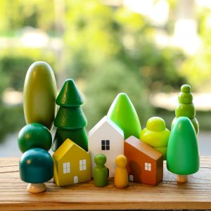 Play Every House Decoration, Tree House Stacking Building Blocks Children's Educational Toys Decoration, Wooden Forest Trees To Build Toys